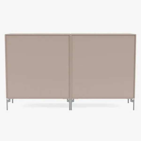 Montana Furniture Aufbewahrungsmöbel-Pair sideboard, matt chrome legs - 137 Mushroom