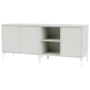 Montana Furniture Aufbewahrungsmöbel-Save low sideboard, Snow legs - 09 Nordic