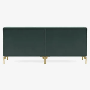 Montana Furniture Aufbewahrungsmöbel-Save low sideboard, brass legs - 163 Black jade
