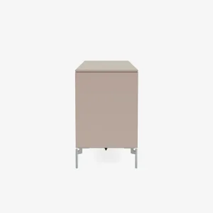 Montana Furniture Aufbewahrungsmöbel-Save low sideboard, matt chrome legs - 137 Mushroom