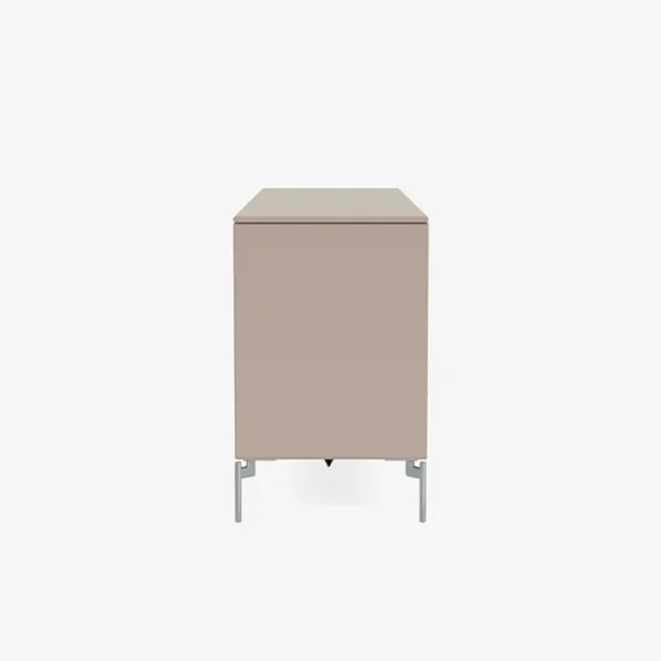 Montana Furniture Aufbewahrungsmöbel-Save low sideboard, matt chrome legs - 137 Mushroom