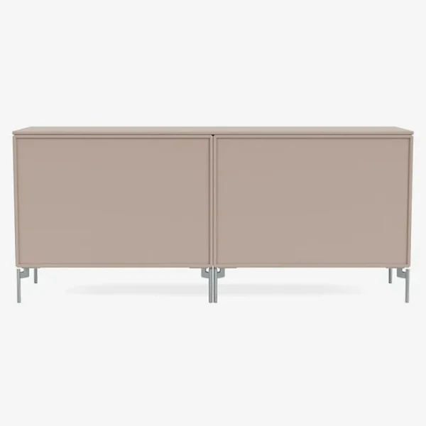 Montana Furniture Aufbewahrungsmöbel-Save low sideboard, matt chrome legs - 137 Mushroom
