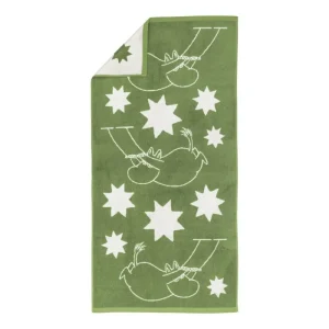 Kinder Moomin Arabia Mumin-produkte | Textilien Für Kinder^Badetuch Moomin, 70 x 140 cm, Sterne, grün