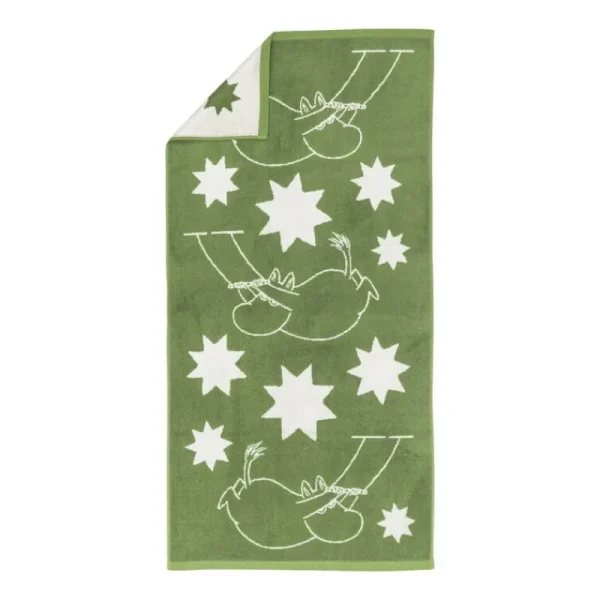 Kinder Moomin Arabia Mumin-produkte | Textilien Für Kinder^Badetuch Moomin, 70 x 140 cm, Sterne, grün