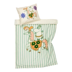 Kinder Moomin Arabia Mumin-produkte | Textilien Für Kinder^Bettwäsche-Set Moomin, 85 x 125 cm, Circus mit Streifen