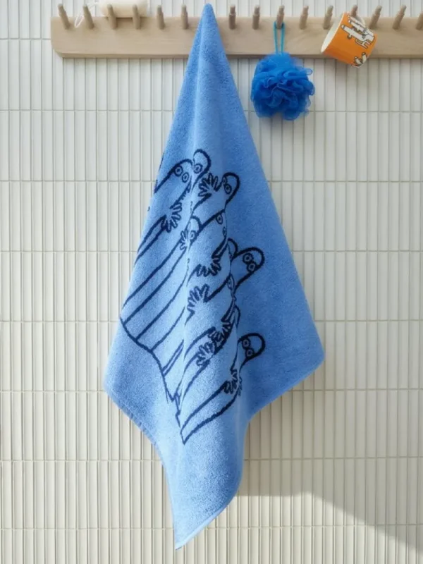Kinder Moomin Arabia Mumin-produkte | Textilien Für Kinder^Handtuch Moomin, 50 x 70 cm, Hattifat, blau