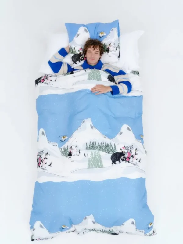 Kinder Moomin Arabia Mumin-produkte | Textilien Für Kinder^Mumin Bettbezug-Set, Ski Jumping