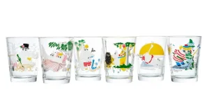 Kinder Moomin Arabia Mumin-produkte | Geschirr Für Kinder^Mumin Glas, 220 ml, Schwimmen am Abend