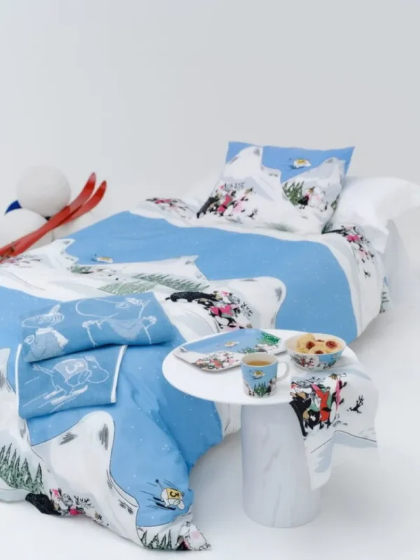 Kinder Moomin Arabia Mumin-produkte | Textilien Für Kinder^Mumin Handtuch, 30 x 50 cm, Skispringen