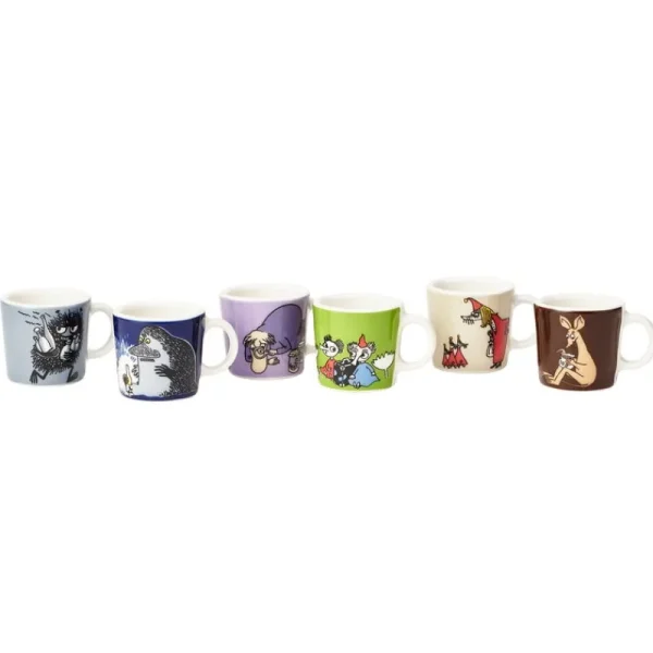 Moomin Arabia Dekorationsgegenstände^Mumin Mini Becher, 6 Stück, 2. classics
