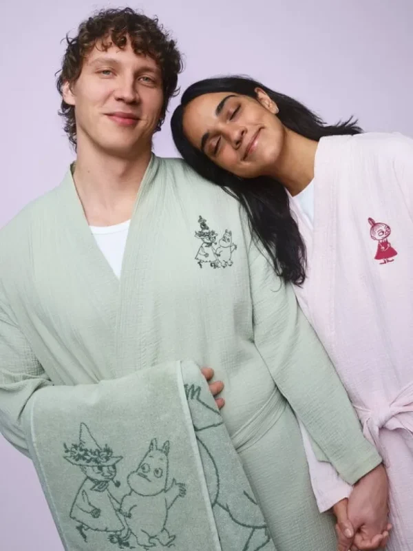 Moomin Arabia Mumin-produkte | Badezimmertextilien^Mumin Musselin-Bademantel, S-M, pink