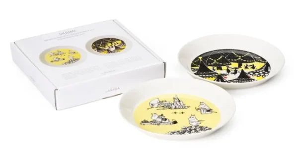 Moomin Arabia Mumin-produkte | Geschirr^Mumin Tellergarnitur „Gelb & Hurra!“