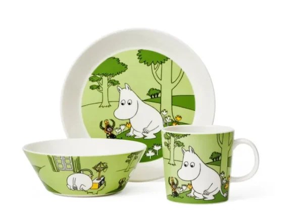 Moomin Arabia Mumin-produkte^Mumin-Schale, Mumintroll, grasgrün