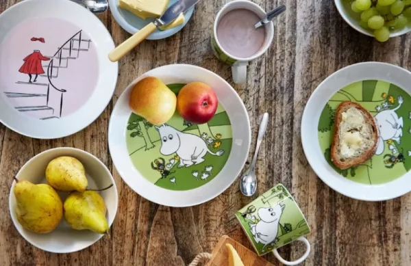 Moomin Arabia Mumin-produkte^Mumin-Schale, Mumintroll, grasgrün