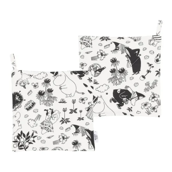 Moomin Arabia Mumin-produkte^Topflappen-Set Moomin, 2 Stück, naturweiß