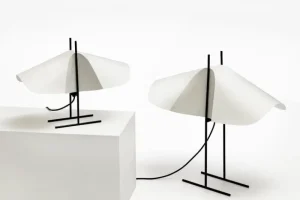 AGO Tischlampen-Motarasu Cho Tischleuchte, weiß - schwarz