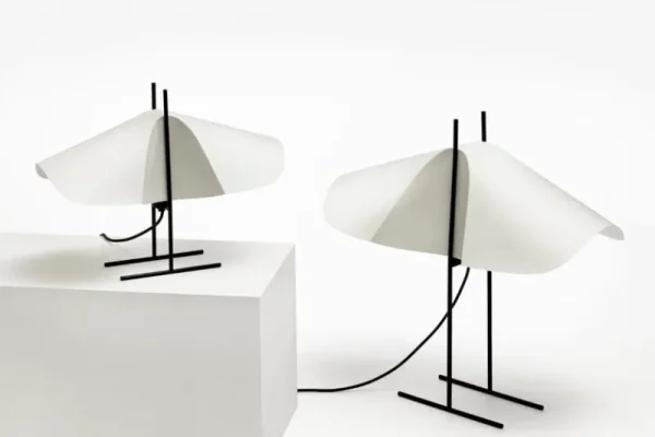 AGO Tischlampen-Motarasu Cho Tischleuchte, weiß - schwarz