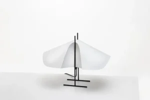 AGO Tischlampen-Motarasu Cho Tischleuchte, weiß - schwarz