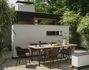 Tapio Anttila Collection Tische-Muuto 70/70 Outdoor Tisch, 225 x 90 cm, Sapele-Mahagoni - Anthrazit