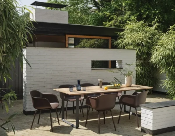 Tapio Anttila Collection Tische-Muuto 70/70 Outdoor Tisch, 225 x 90 cm, Sapele-Mahagoni - Anthrazit