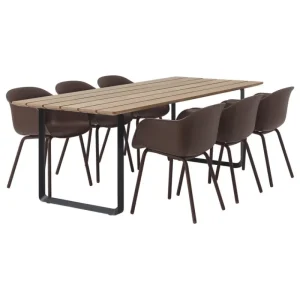 Tapio Anttila Collection Tische-Muuto 70/70 Outdoor Tisch, 225 x 90 cm, Sapele-Mahagoni - Anthrazit