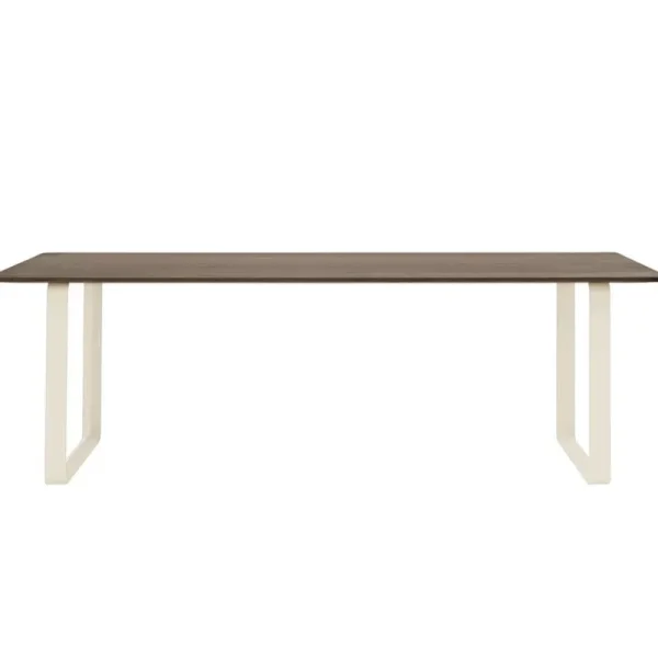 Vaarnii Tische-Muuto 70/70 Tisch, 225 x 90 cm, Eiche massiv geräuchert – Sandbeige