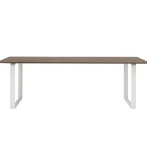 Vaarnii Tische-Muuto 70/70 Tisch, 225 x 90 cm, Eiche massiv geräuchert – Weiß