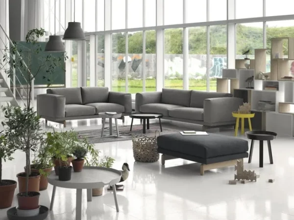 Miniforms Tische-Muuto Around Couchtisch, groß, schwarz
