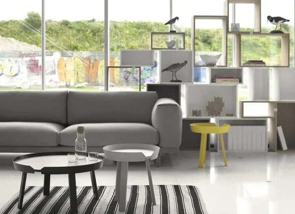 Miniforms Tische-Muuto Around Couchtisch, groß, schwarz