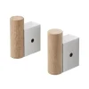 Muuto Garderoben Und Kleiderbügel^Attach Kleiderhaken, 2 Stück, Aluminium - Eiche