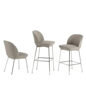 Muuto Sitzgelegenheiten-Barhocker Oslo, 65 cm, Ocean 32 – Chrom