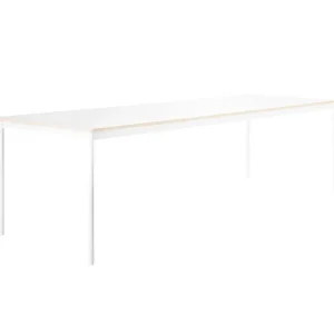 HAY Tische-Muuto Base Tisch, 190 x 85 cm, Laminat mit Sperrholzkanten, weiß