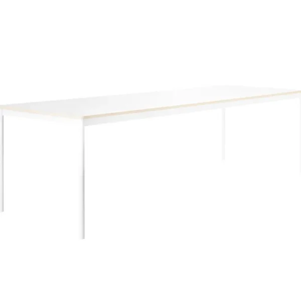 HAY Tische-Muuto Base Tisch, 190 x 85 cm, Laminat mit Sperrholzkanten, weiß