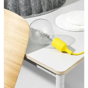 HAY Tische-Muuto Base Tisch, 190 x 85 cm, Laminat mit Sperrholzkanten, weiß