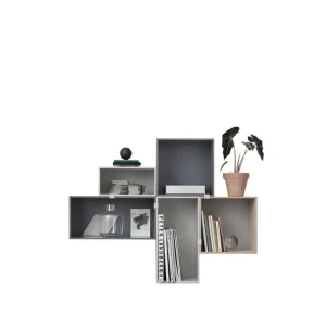String Furniture Regale-Muuto Clip Mini Stacked, 5 Stück, hellgrau