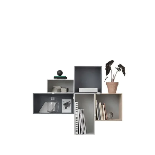 String Furniture Regale-Muuto Clip Mini Stacked, 5 Stück, hellgrau
