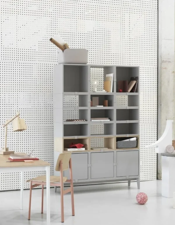 String Furniture Regale-Muuto Clip Mini Stacked, 5 Stück, hellgrau