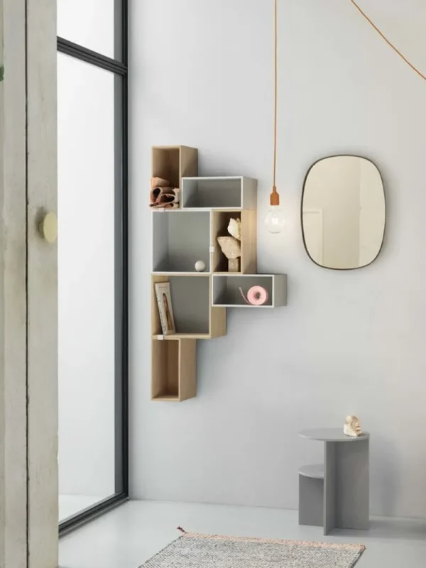String Furniture Regale-Muuto Clip Mini Stacked, 5 Stück, hellgrau