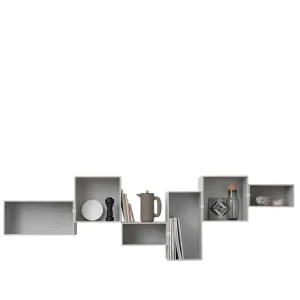 String Furniture Regale-Muuto Clip Mini Stacked, 5 Stück, hellgrau