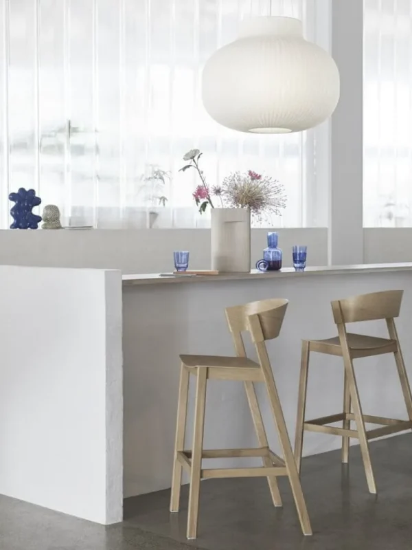 Fritz Hansen Sitzgelegenheiten-Muuto Cover Barhocker, 75 cm, Eiche