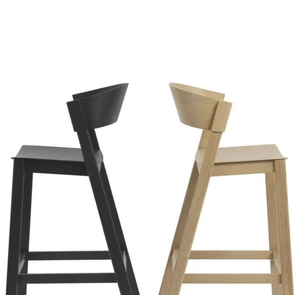 Fritz Hansen Sitzgelegenheiten-Muuto Cover Barhocker, 75 cm, Eiche