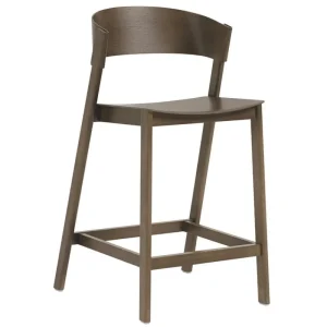 Knoll Sitzgelegenheiten-Muuto Cover Thekenhocker, 65 cm, Dunkelbraun gebeizt