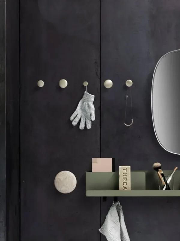 Muuto Garderoben Und Kleiderbügel^Dots Metal Kleiderhaken, 5er-Set, taupe