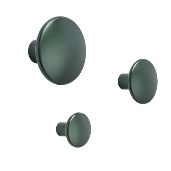 Muuto Garderoben Und Kleiderbügel^Dots Metal Kleiderhaken, dunkelgrün