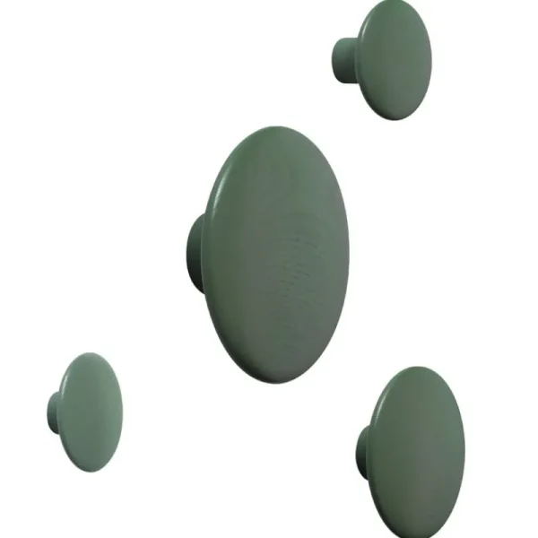 Muuto Garderoben Und Kleiderbügel^Dots Wood Kleiderhaken, salbeigrün