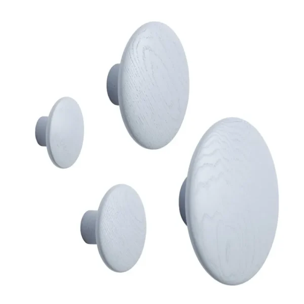 Muuto Garderoben Und Kleiderbügel^Dots Wood Kleiderhaken, Hellblau