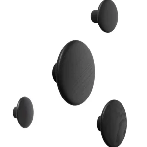 Muuto Garderoben Und Kleiderbügel^Dots Wood Kleiderhaken, schwarz
