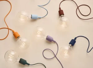 Motarasu Deckenleuchten-Muuto E27 LED Pendelleuchte, hellorange
