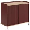 Pedestal Aufbewahrungsmöbel-Muuto Enfold Sideboard, 100 cm, hoch, Eiche - Tiefrot