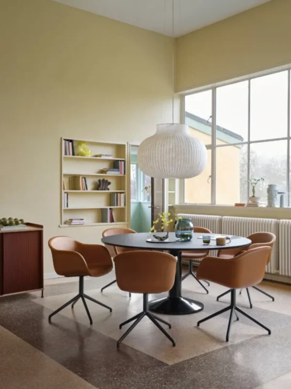 Pedestal Aufbewahrungsmöbel-Muuto Enfold Sideboard, 100 cm, hoch, Eiche - Tiefrot